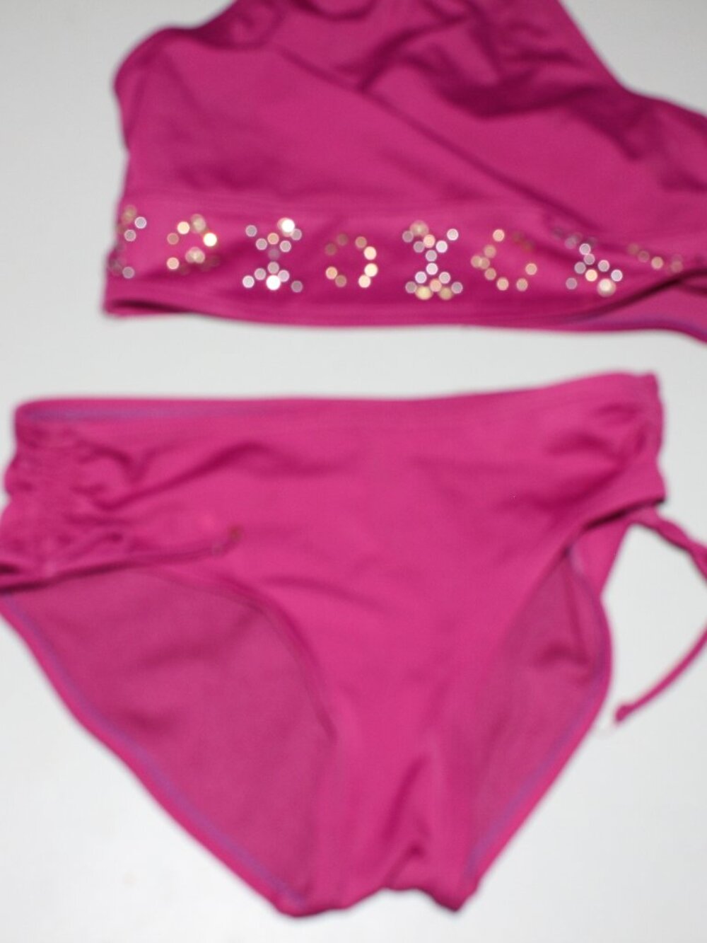 Purple 2 Pcs Justice Bikini Swimsuit Size 10